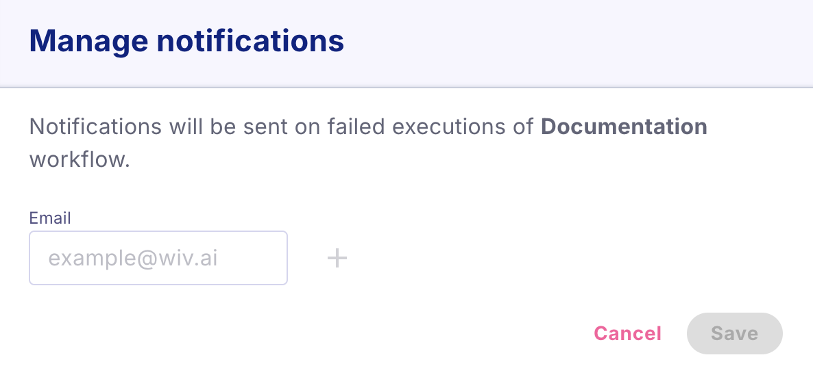 Add notification email addresses