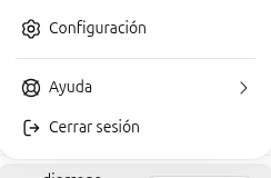 Menú de perfil de ChatGPT en español con Configuración visible