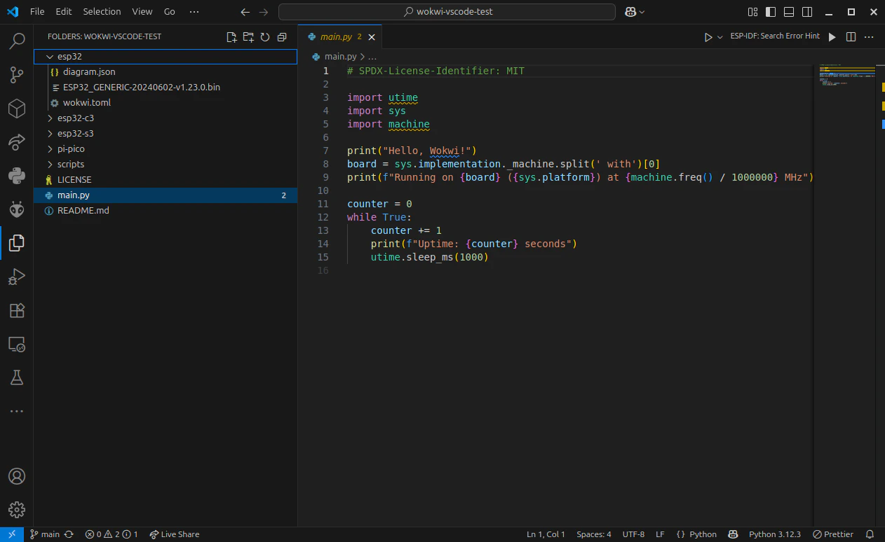 Screenshot showing the VS Code directory structure