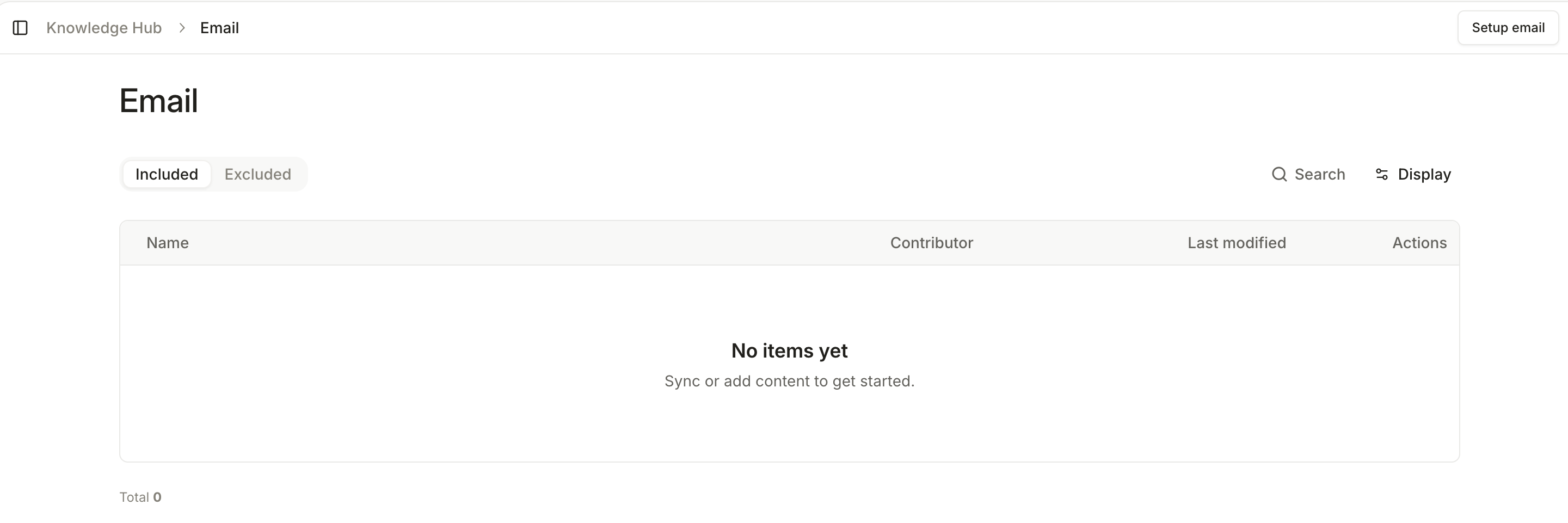 The Email page in Wolfia