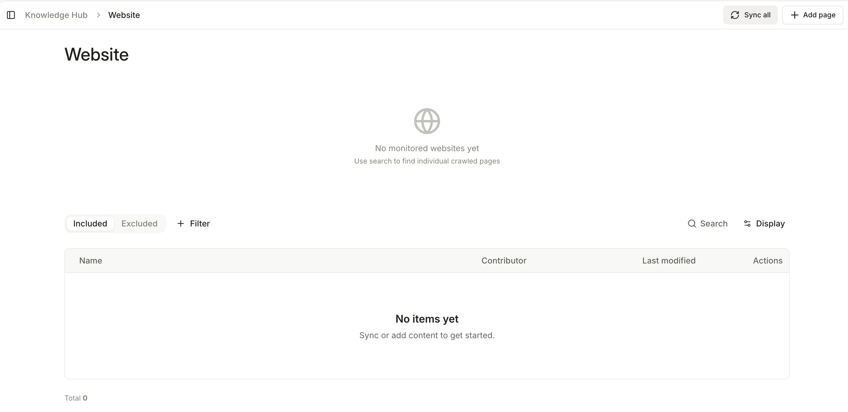 The Website page in Wolfia