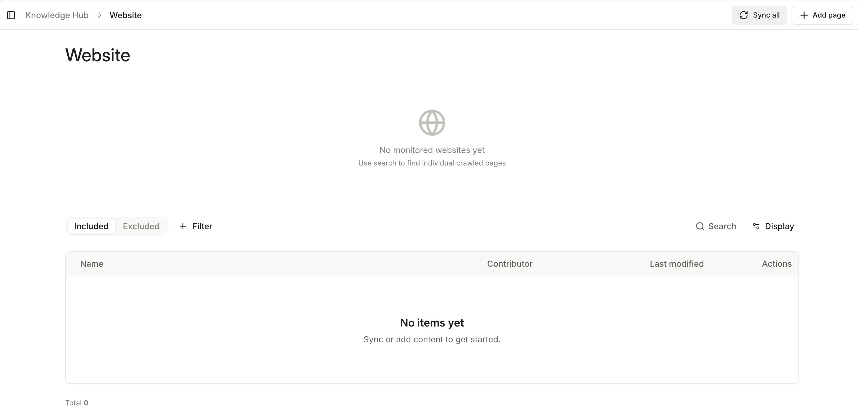The Website page in Wolfia