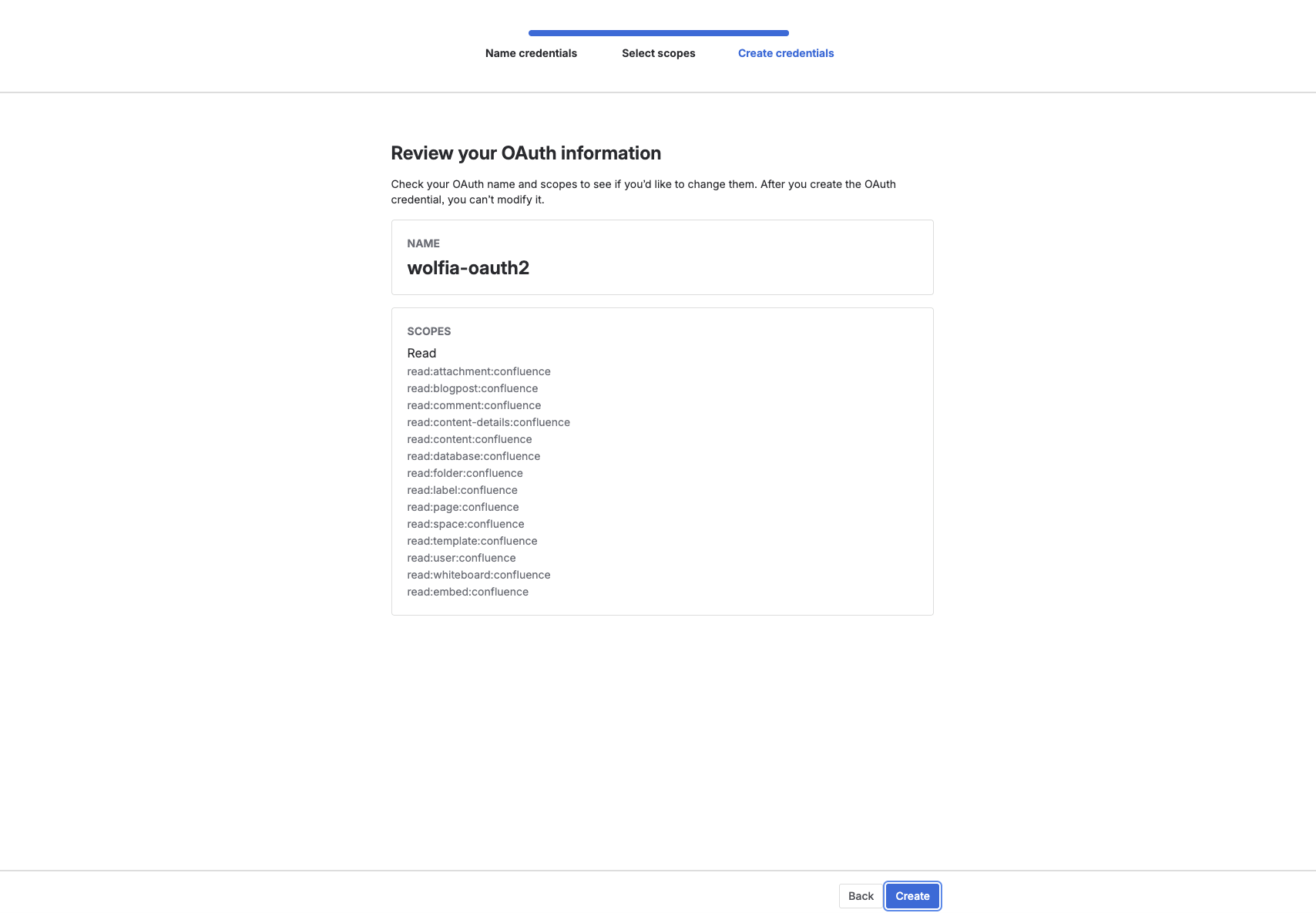 Review OAuth Information
