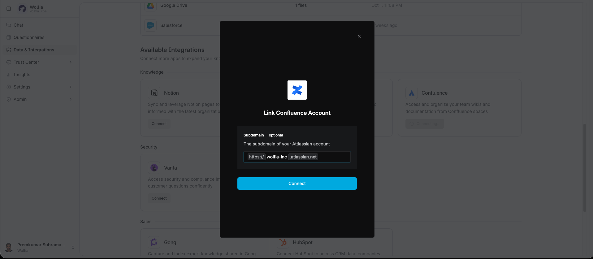 Confluence Integration Setup