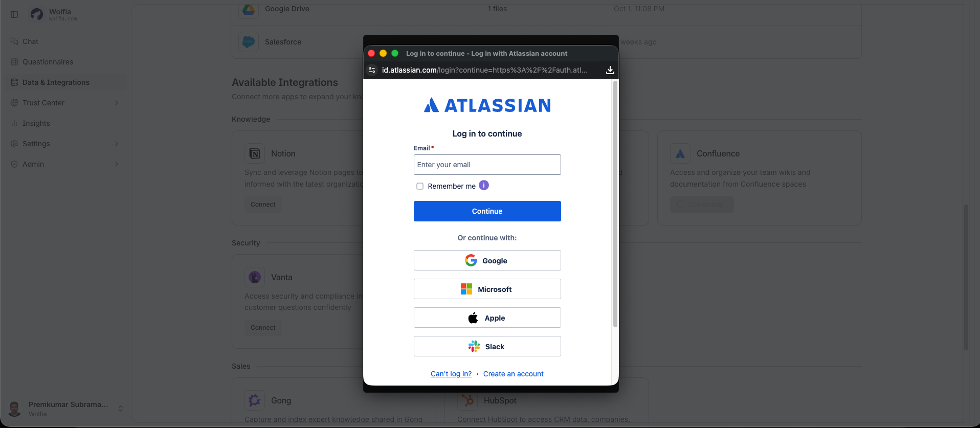 Confluence Login Configuration