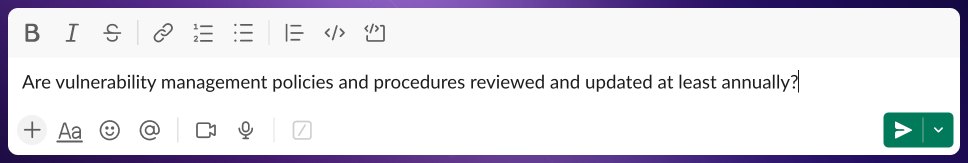 Asking Wolfia a question in Slack