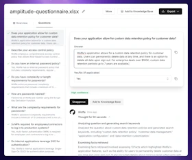 Review and edit questionnaire answers