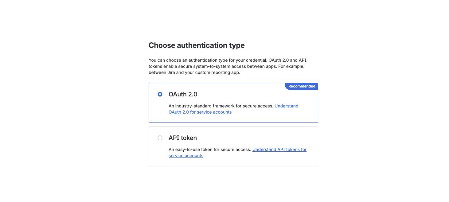 Choose Authentication Type