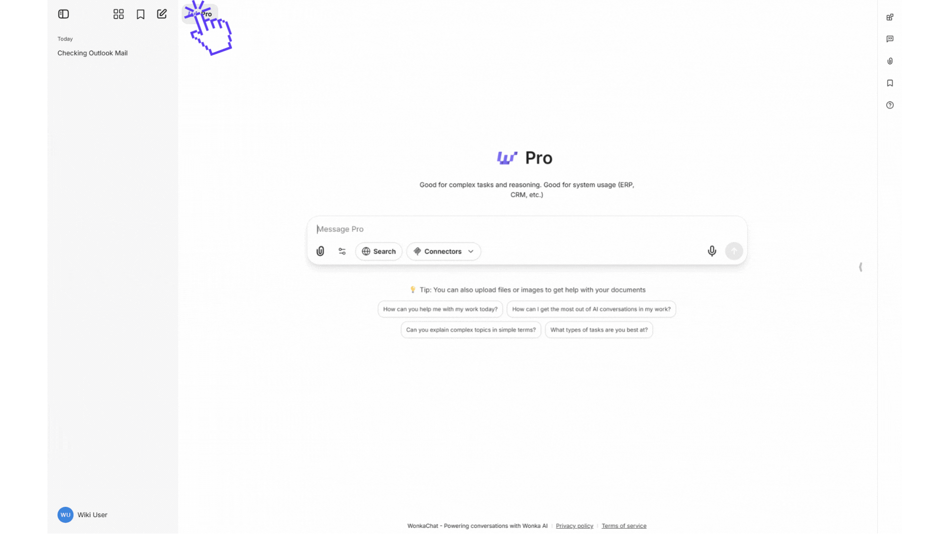 My Agents dropdown in model selector