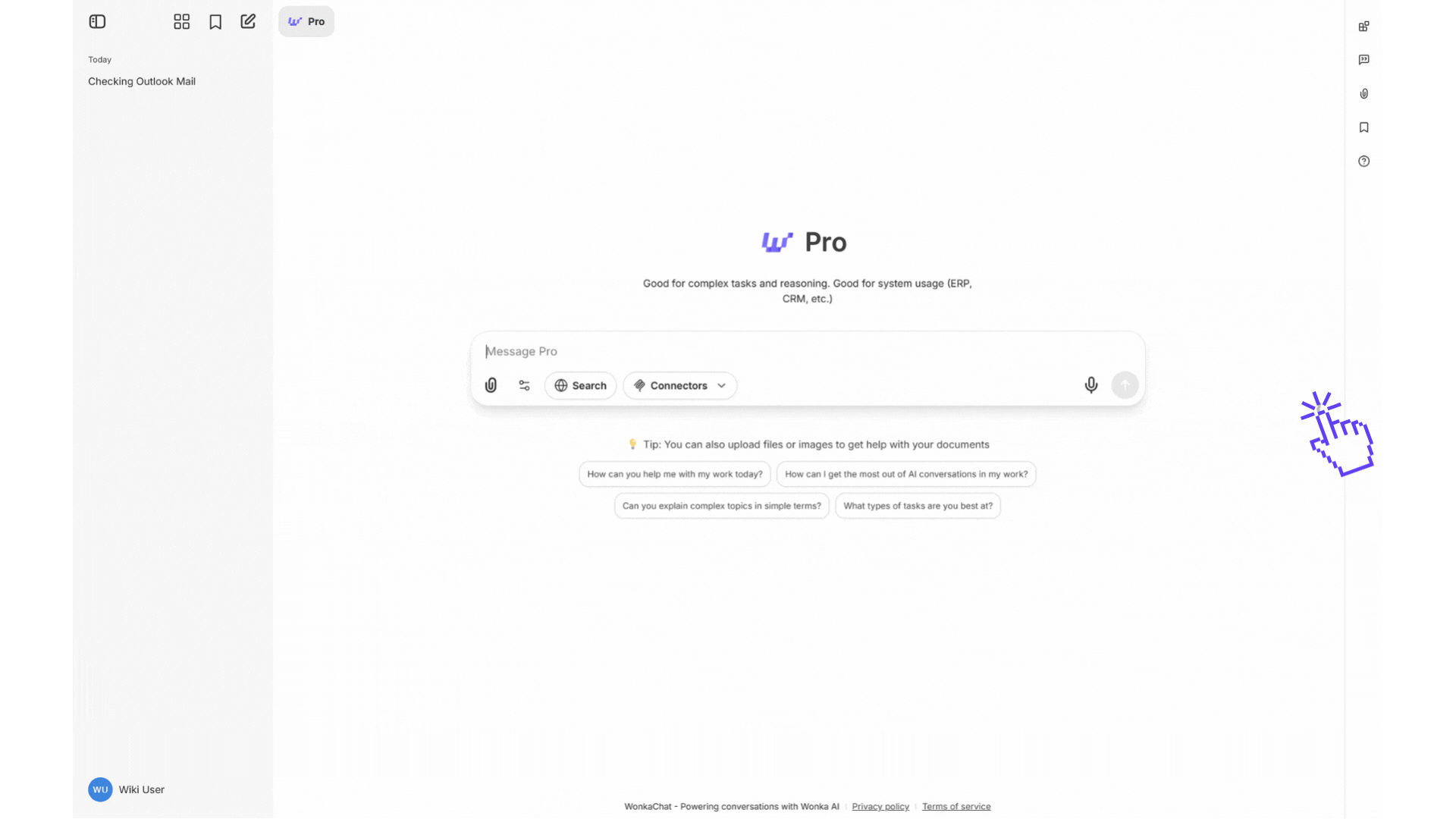 Document upload interface