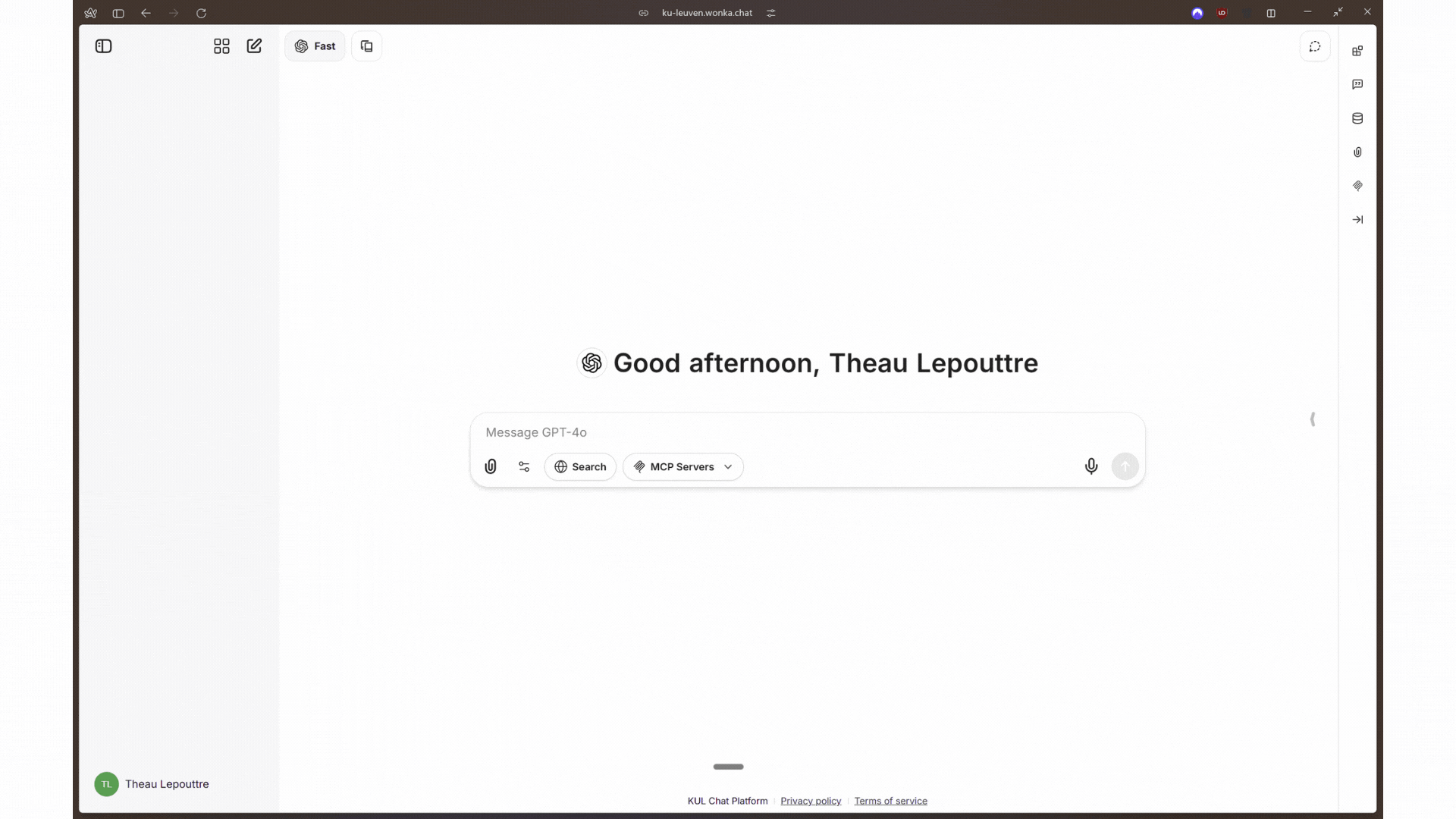 Agent marketplace on top left