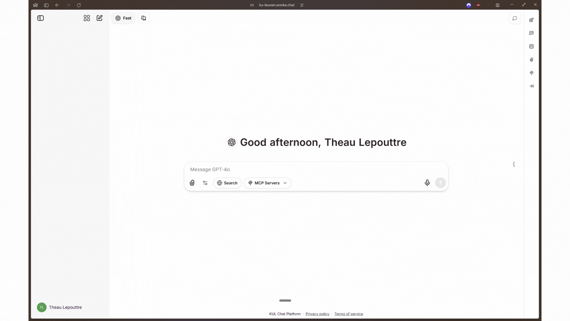 Document upload interface