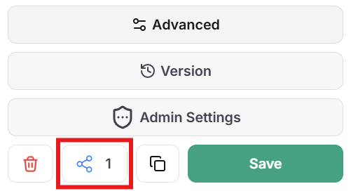 Agent Sharing showing sharing options
