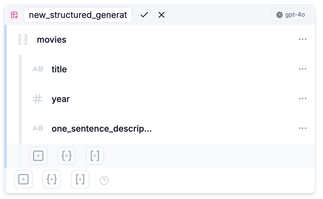 Structured Generation Output Shape
