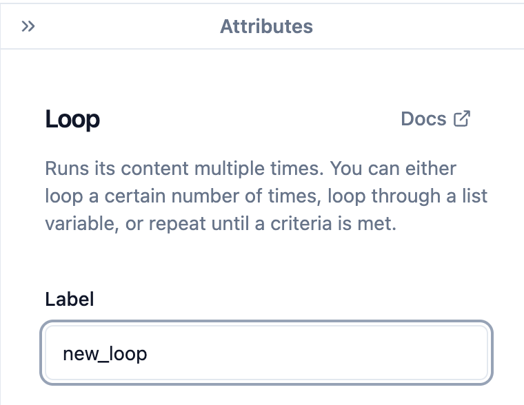 Loop Name Attributes Pn