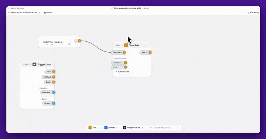 Add the Respond Text action