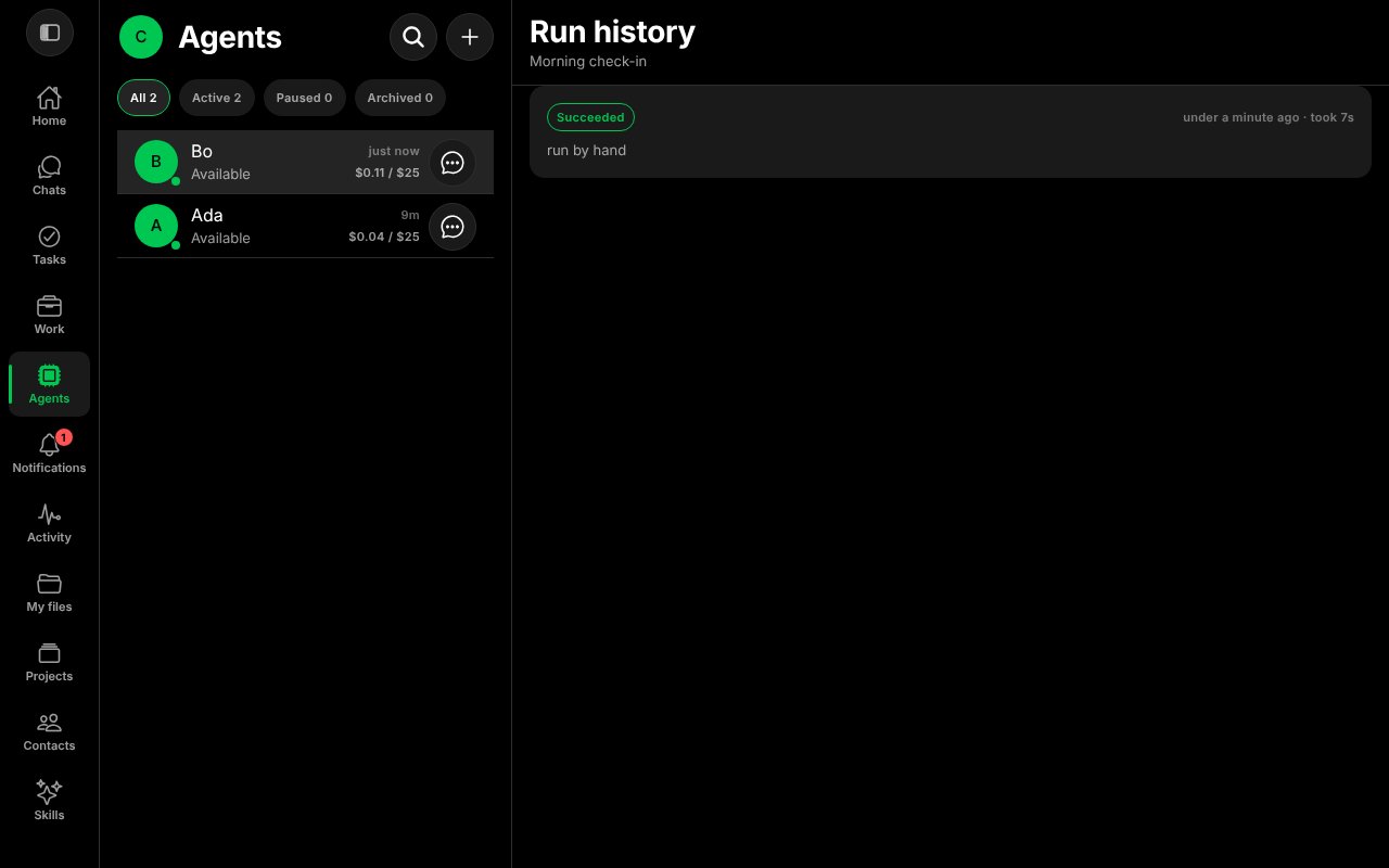 Run history with one succeeded run