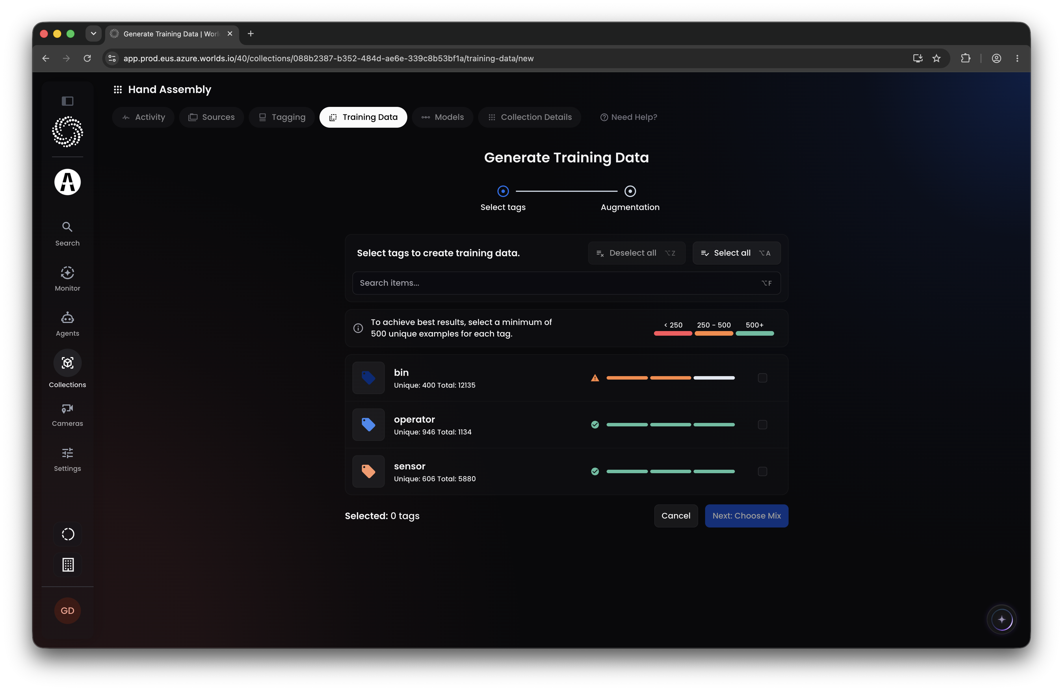 Worlds Training Data Classes