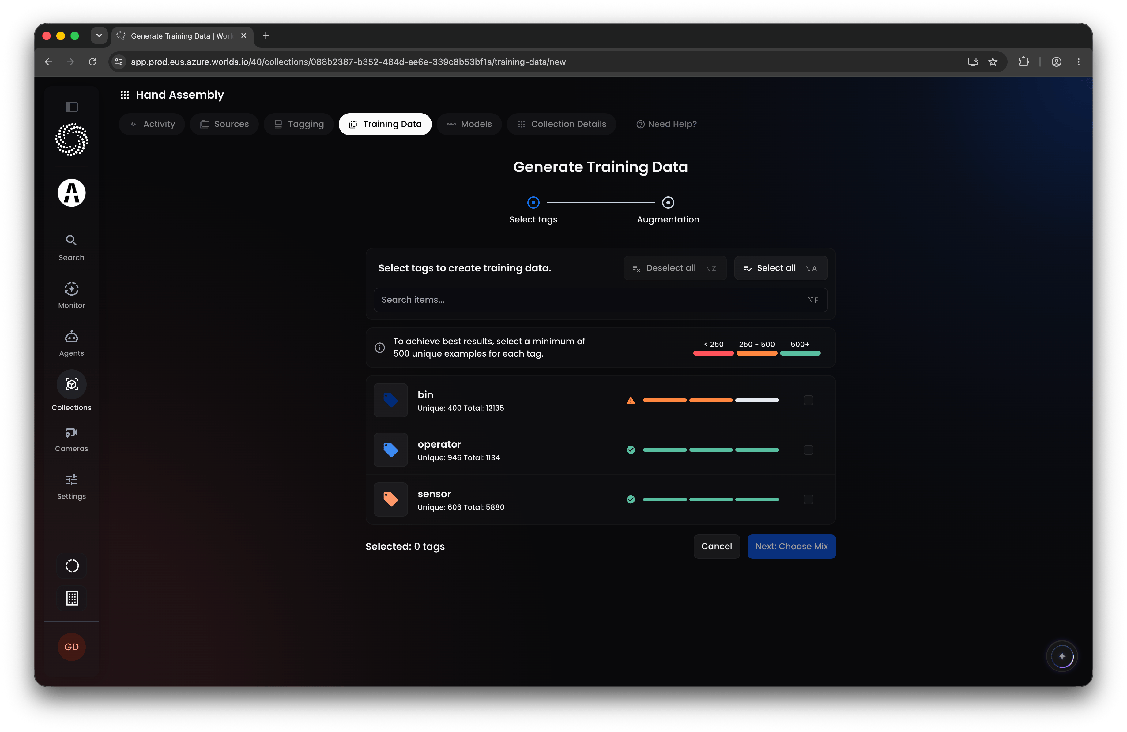 Worlds Training Data Classes