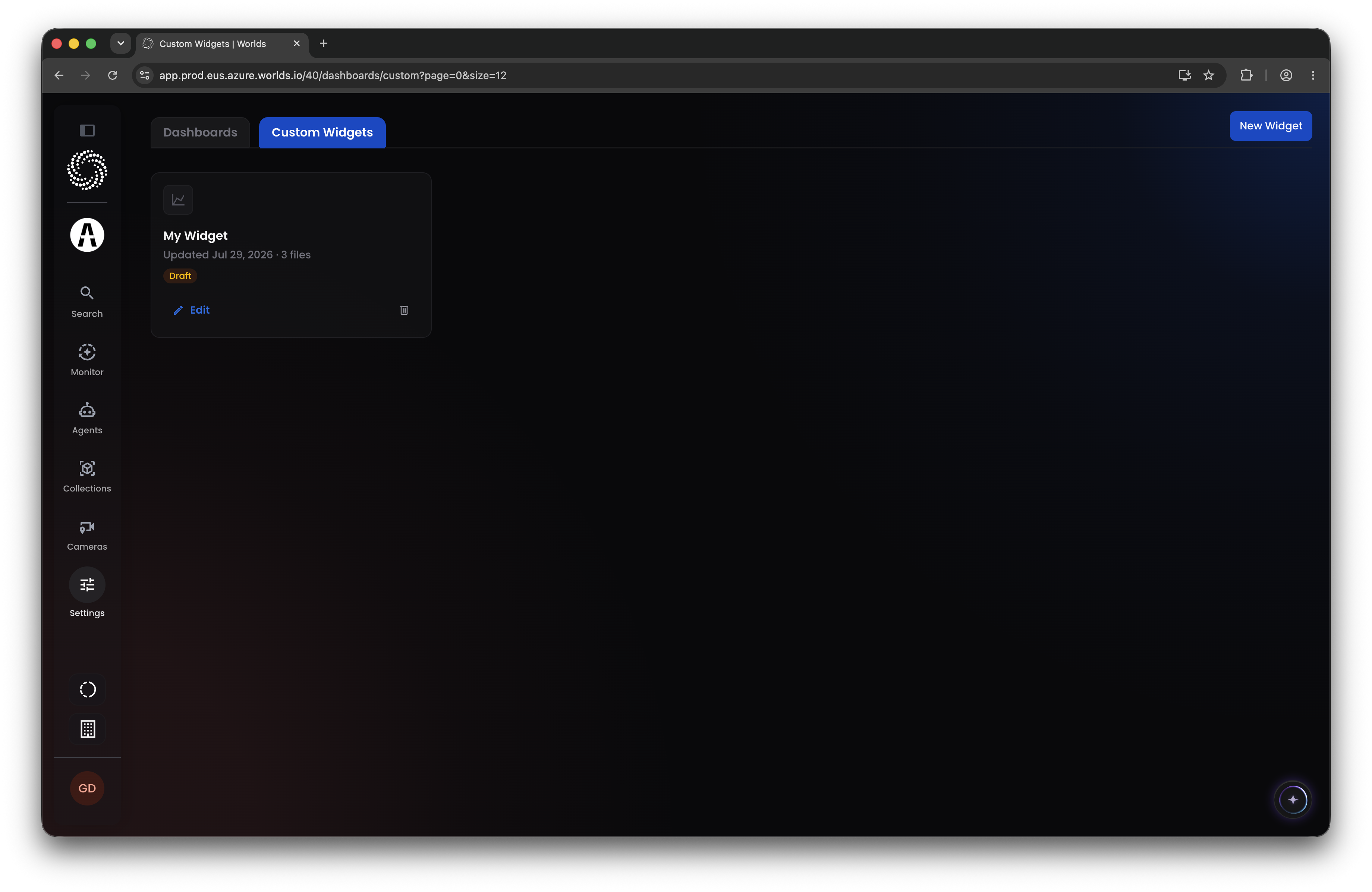 Worlds Custom Widget