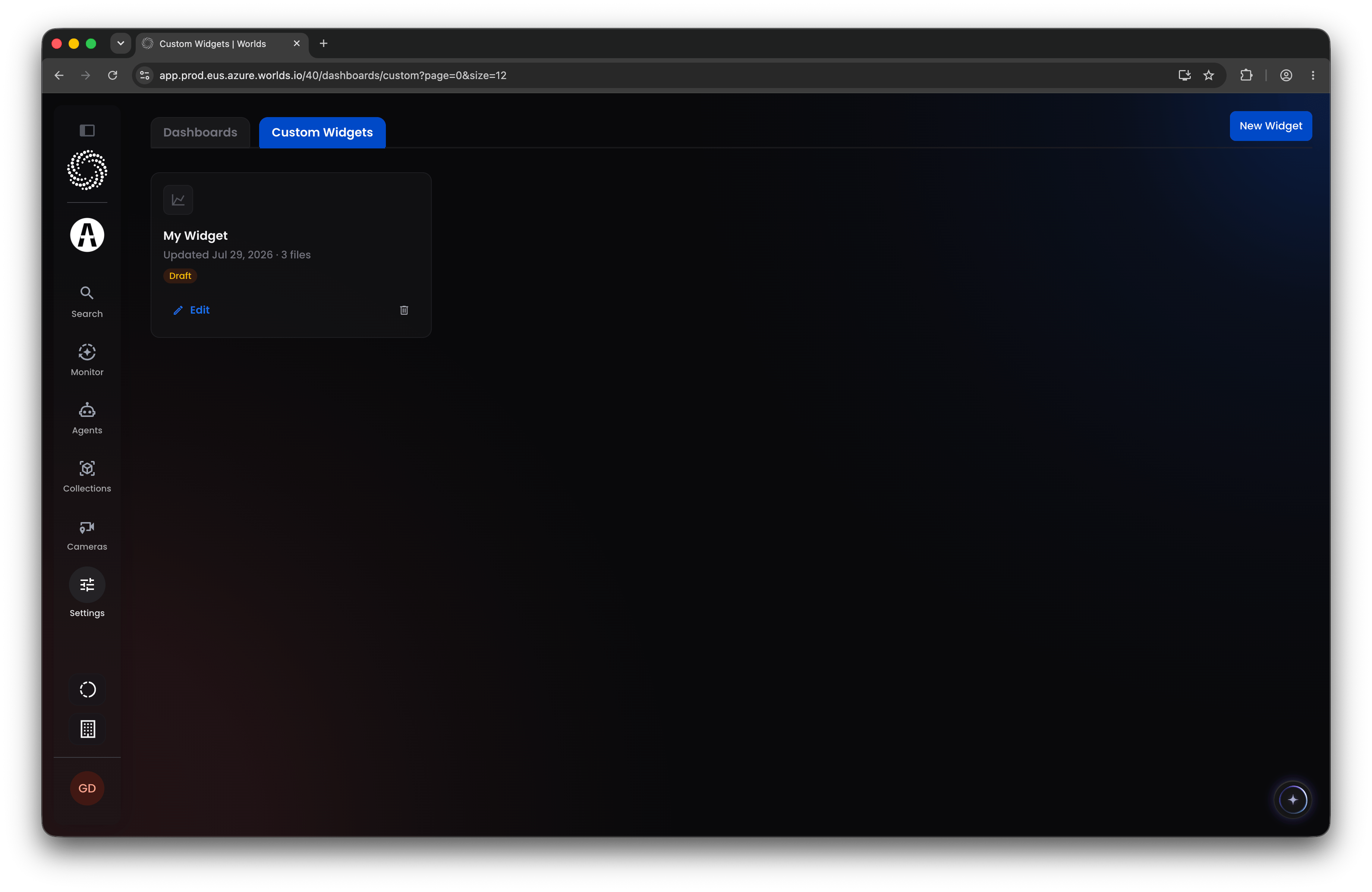 Worlds Custom Widget