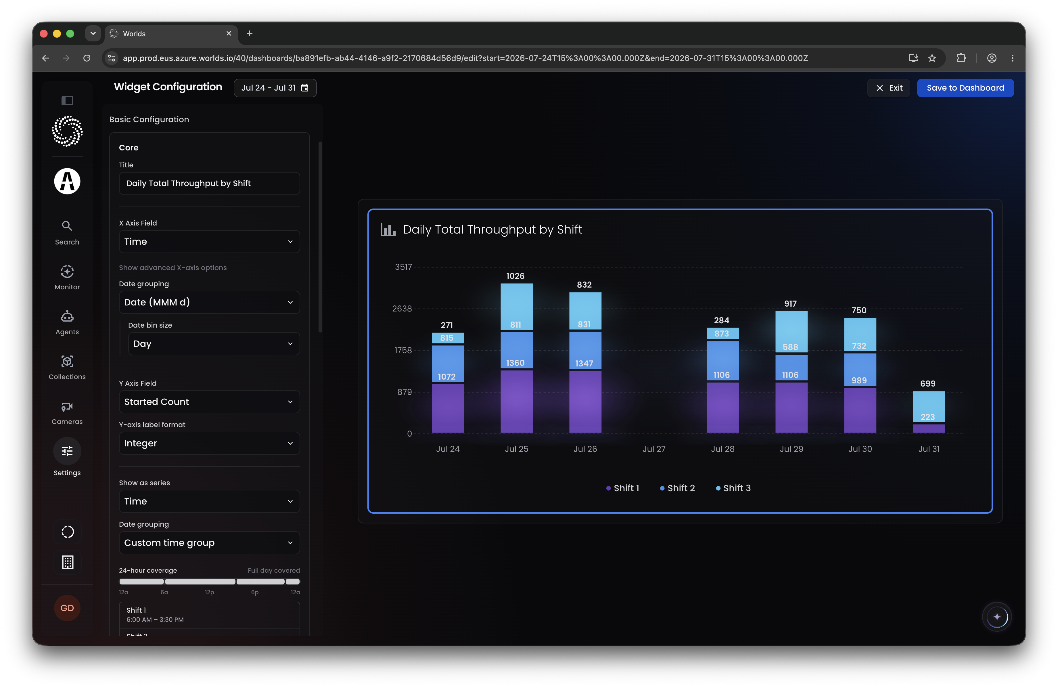 Worlds Widget Display