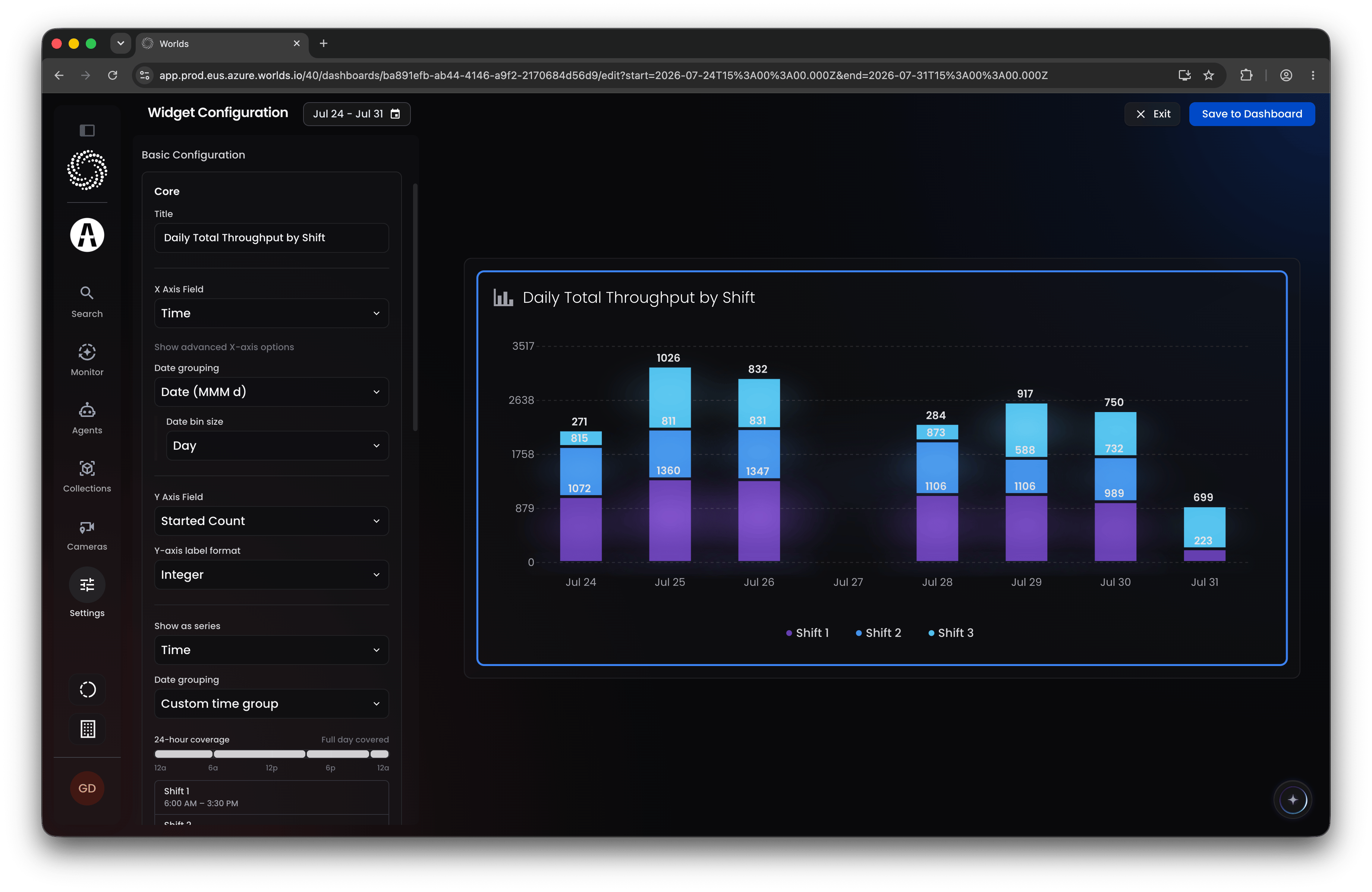 Worlds Widget Display