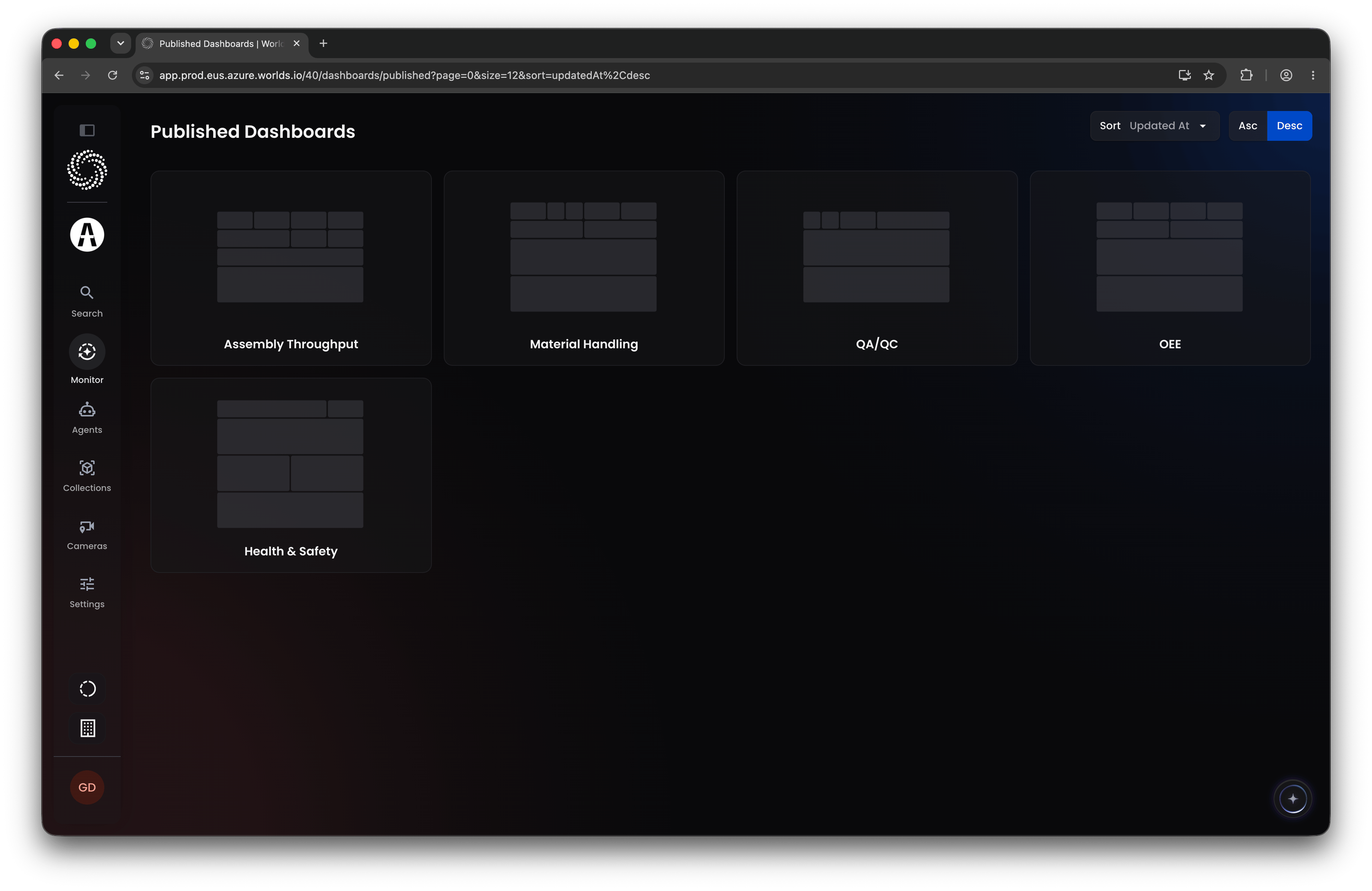 Worlds Published Dashboards