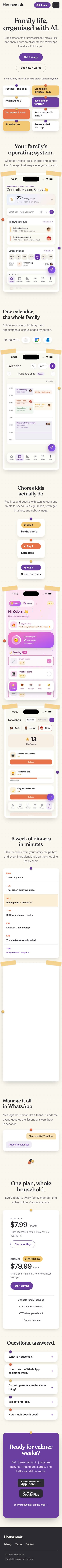 Housemait redesign — full mobile page