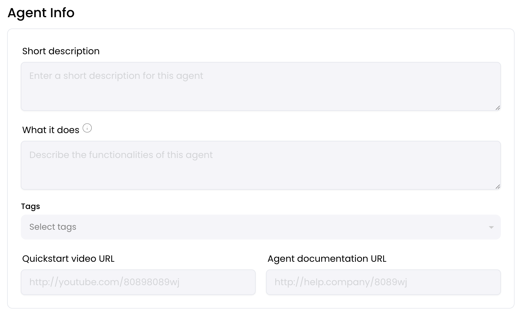 Agent Info