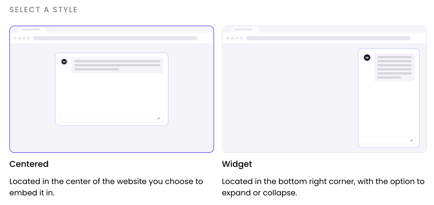 Embedding styles