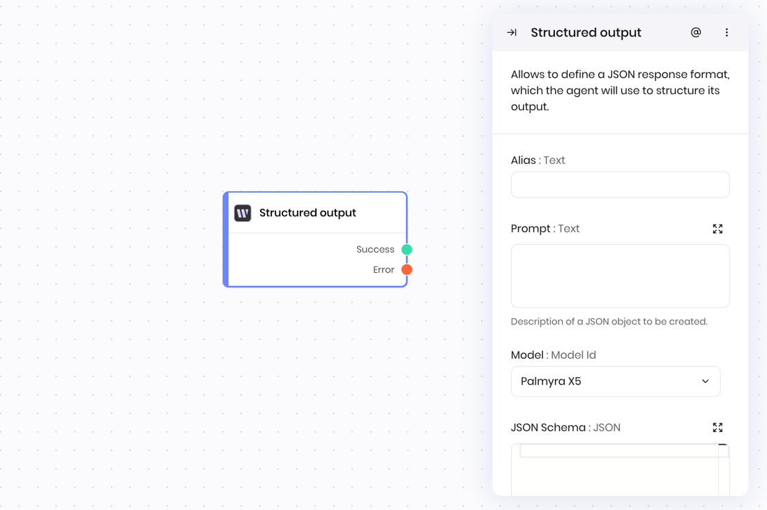 Structured Document Output Structured output - Writer AI Studio