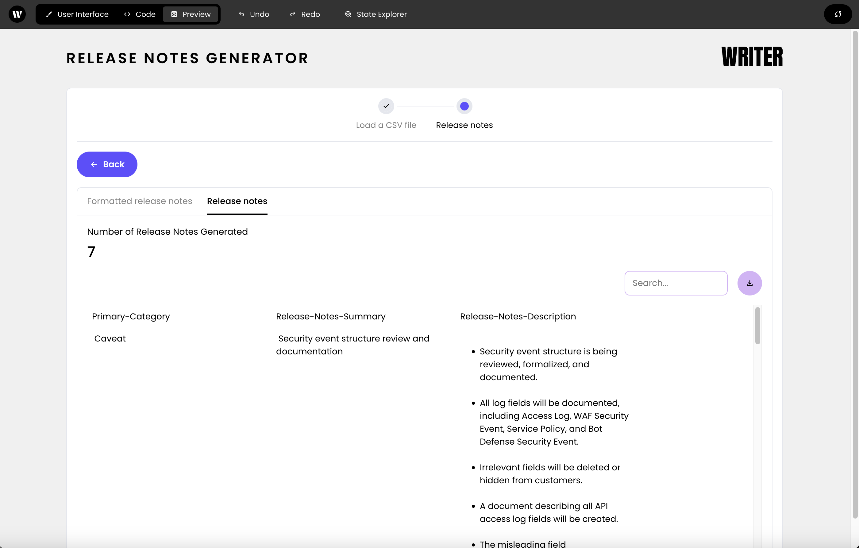 Release notes final UI