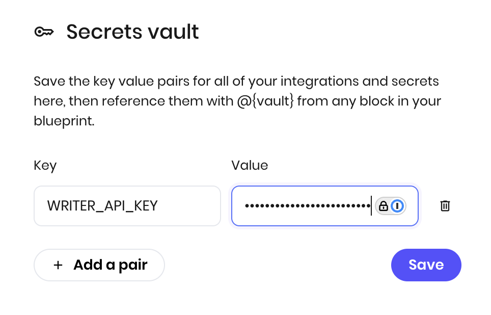 Add a secret