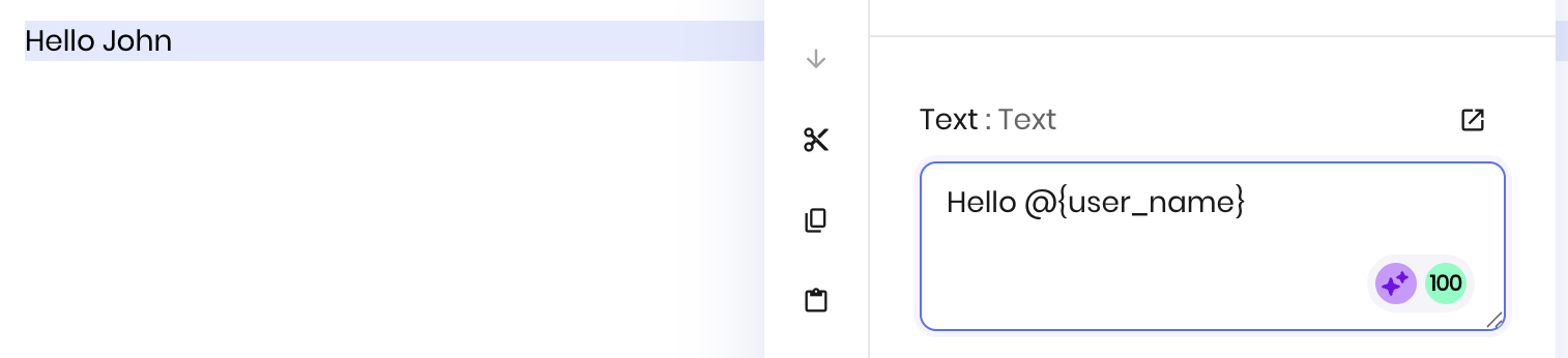 Access state variables in a UI element