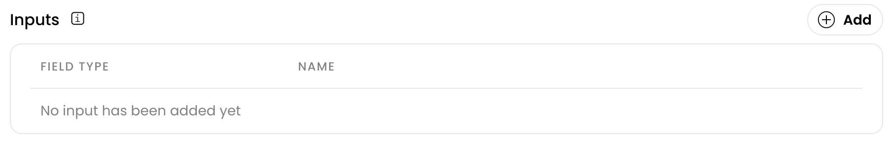 Adding an input