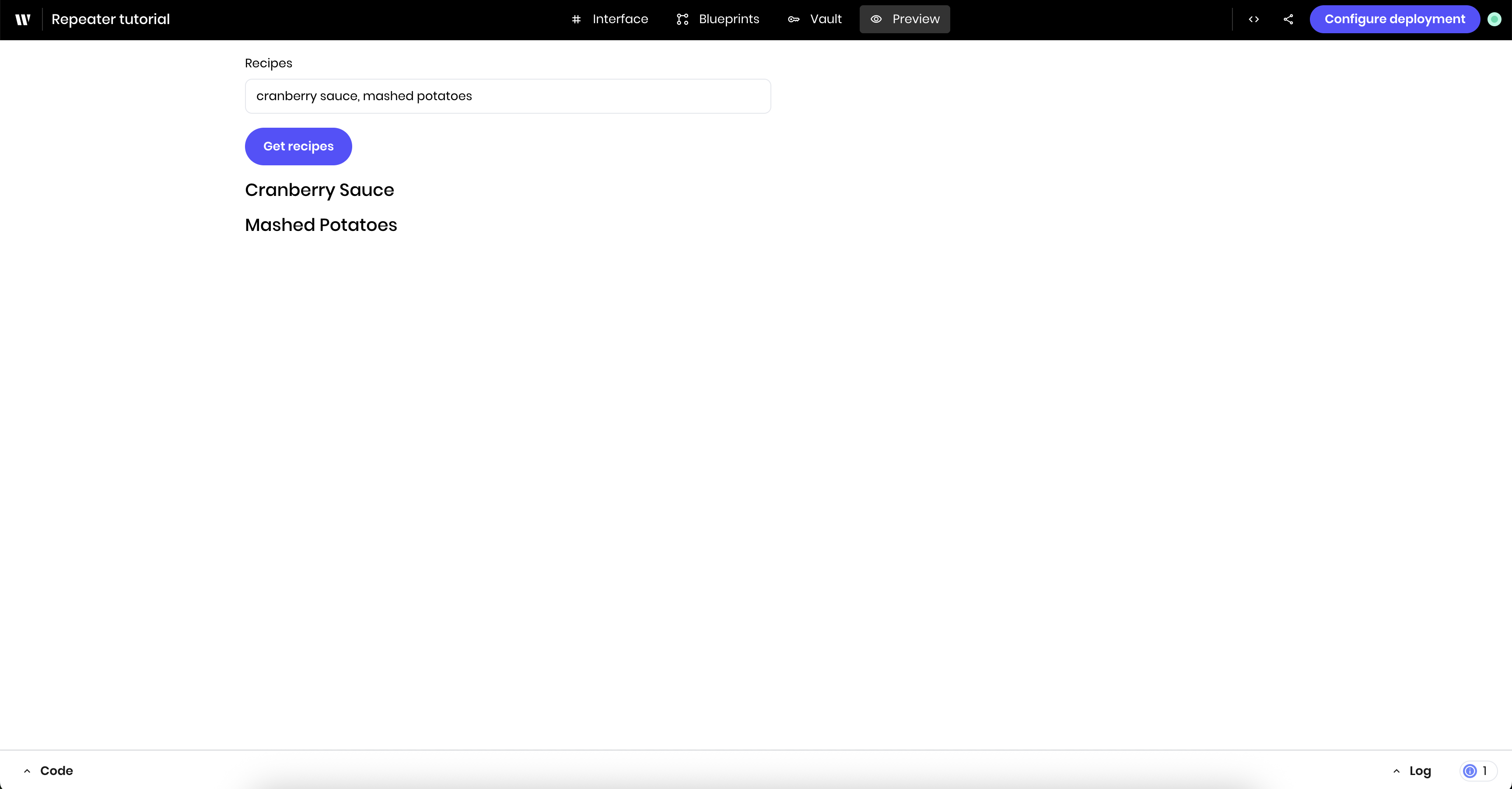 Repeater preview