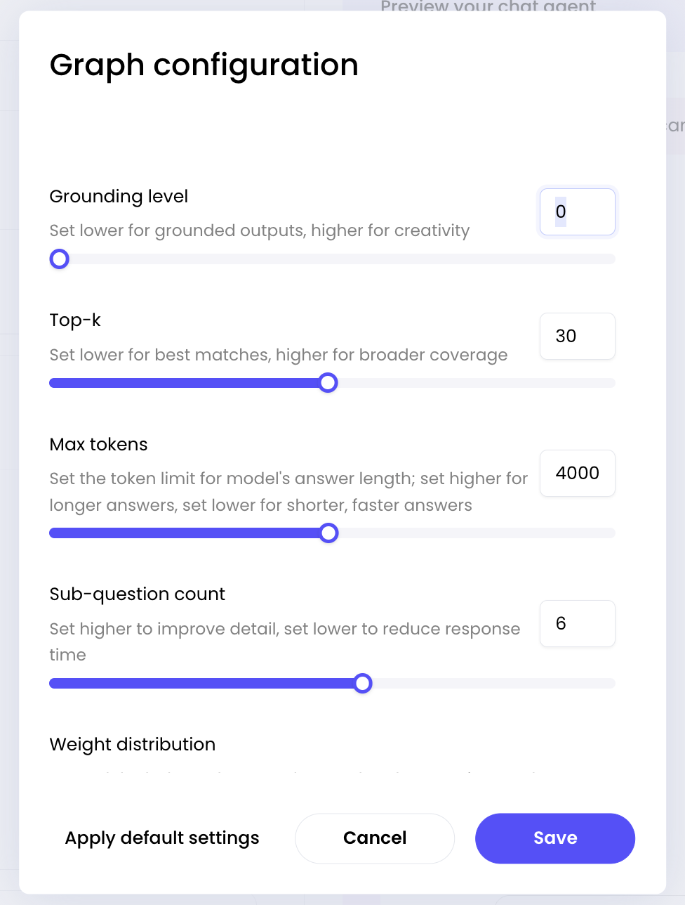 Graph configuration options