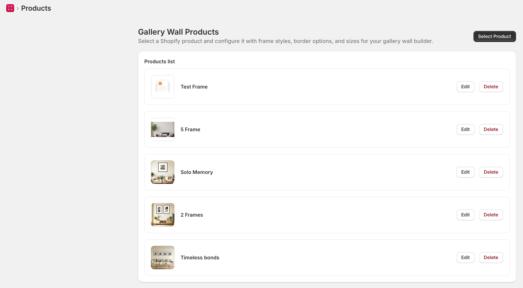 Gallery Wall Products