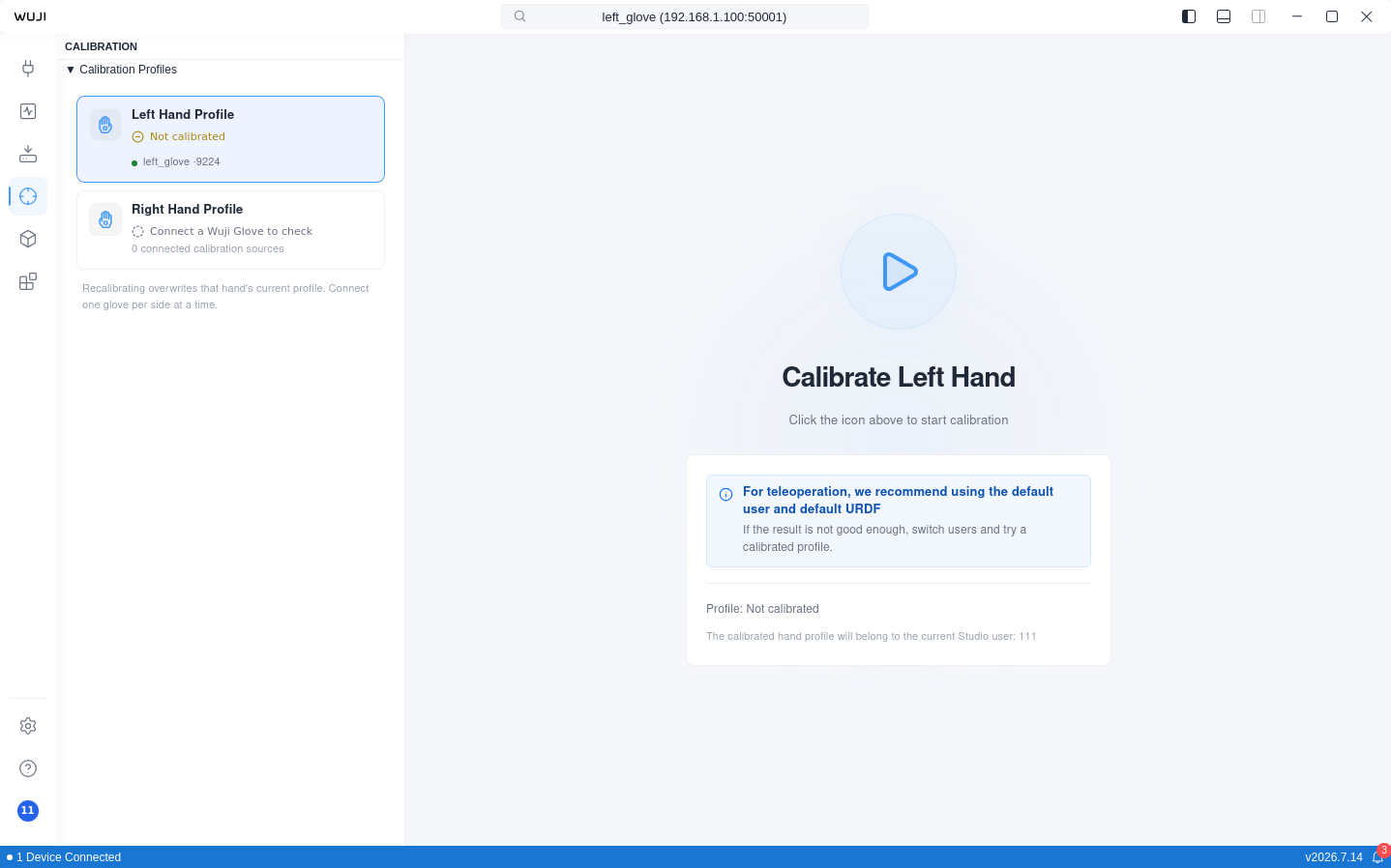 Calibration home page