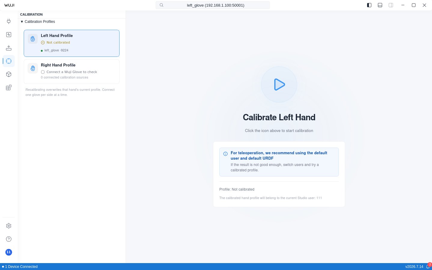 Calibration home page
