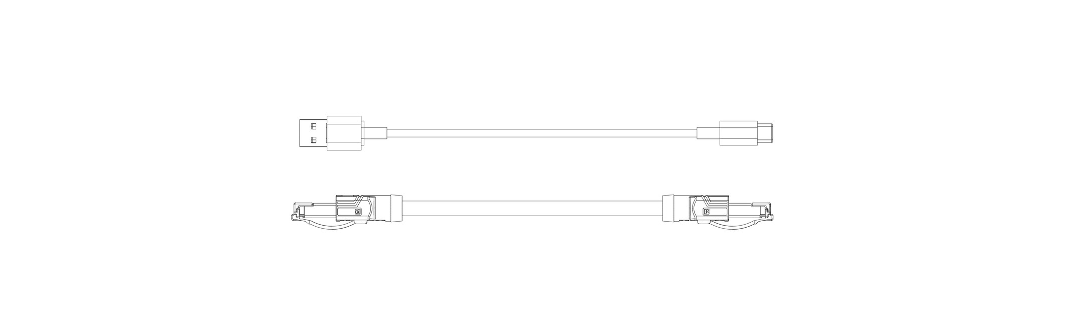 USB-A to USB-C 线束和网线