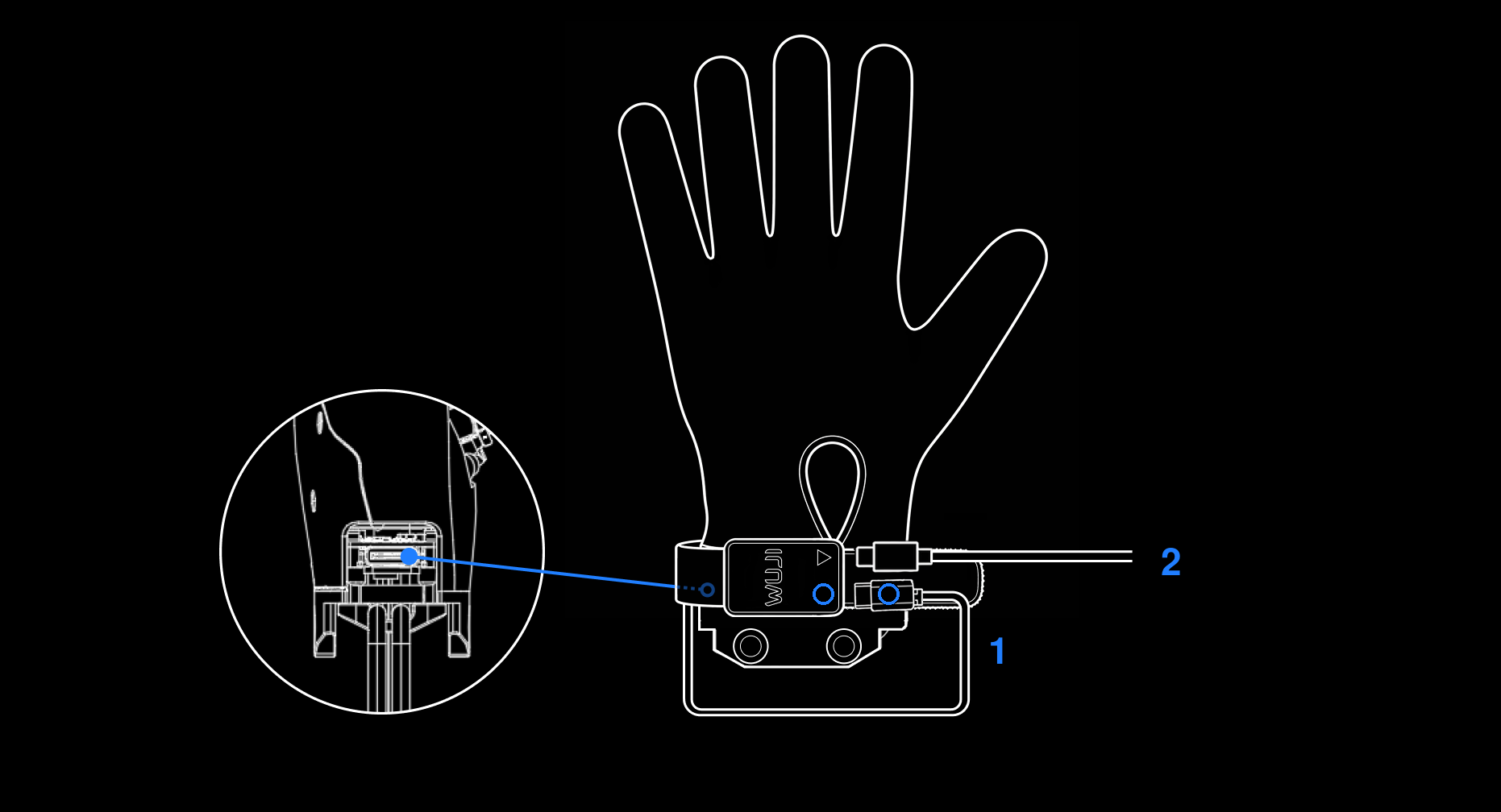 Tactile Sensing Glove connection diagram