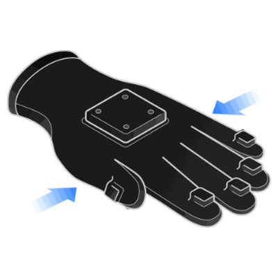 Hand open and flat