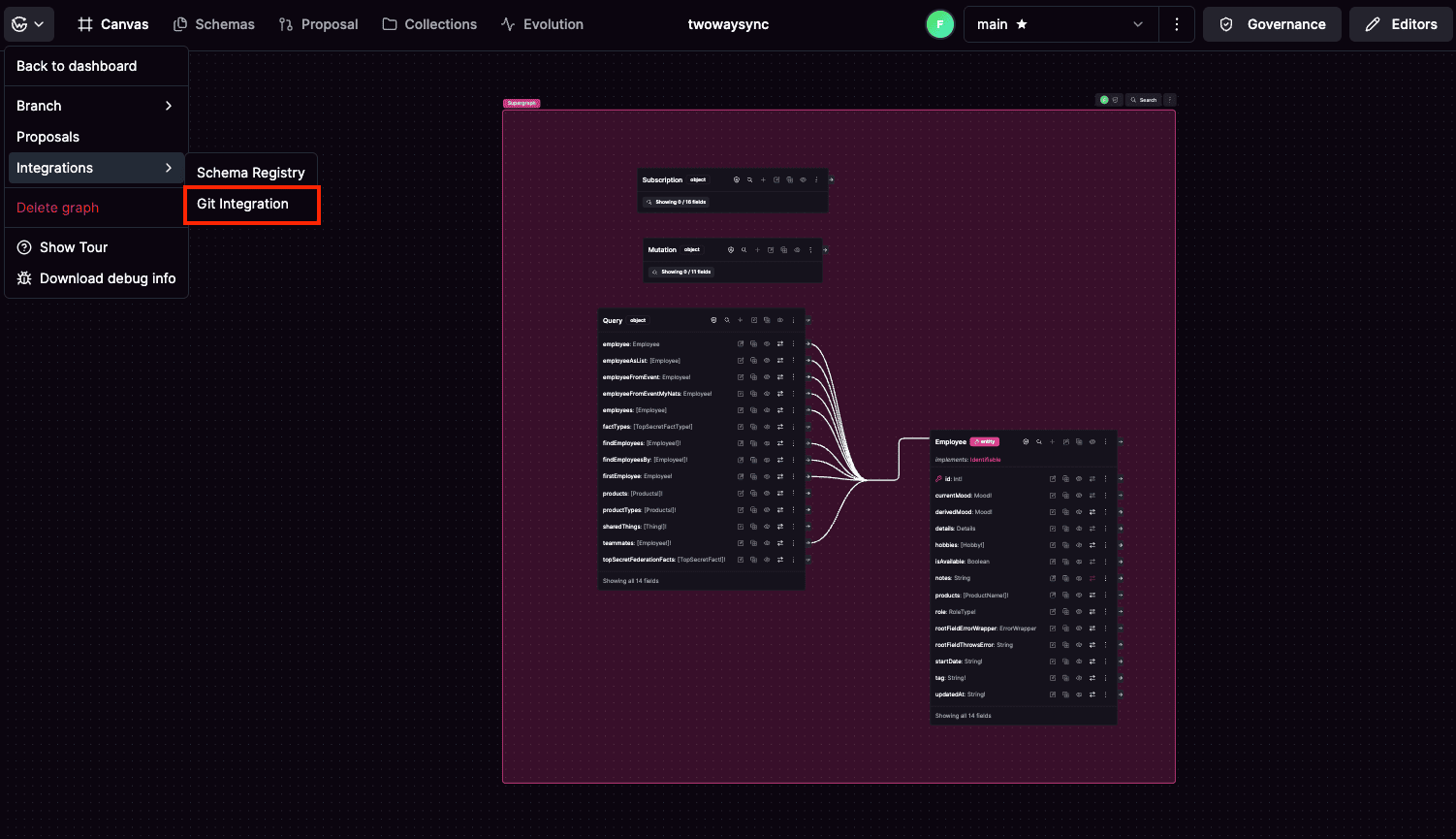 Graph GitHub Settings