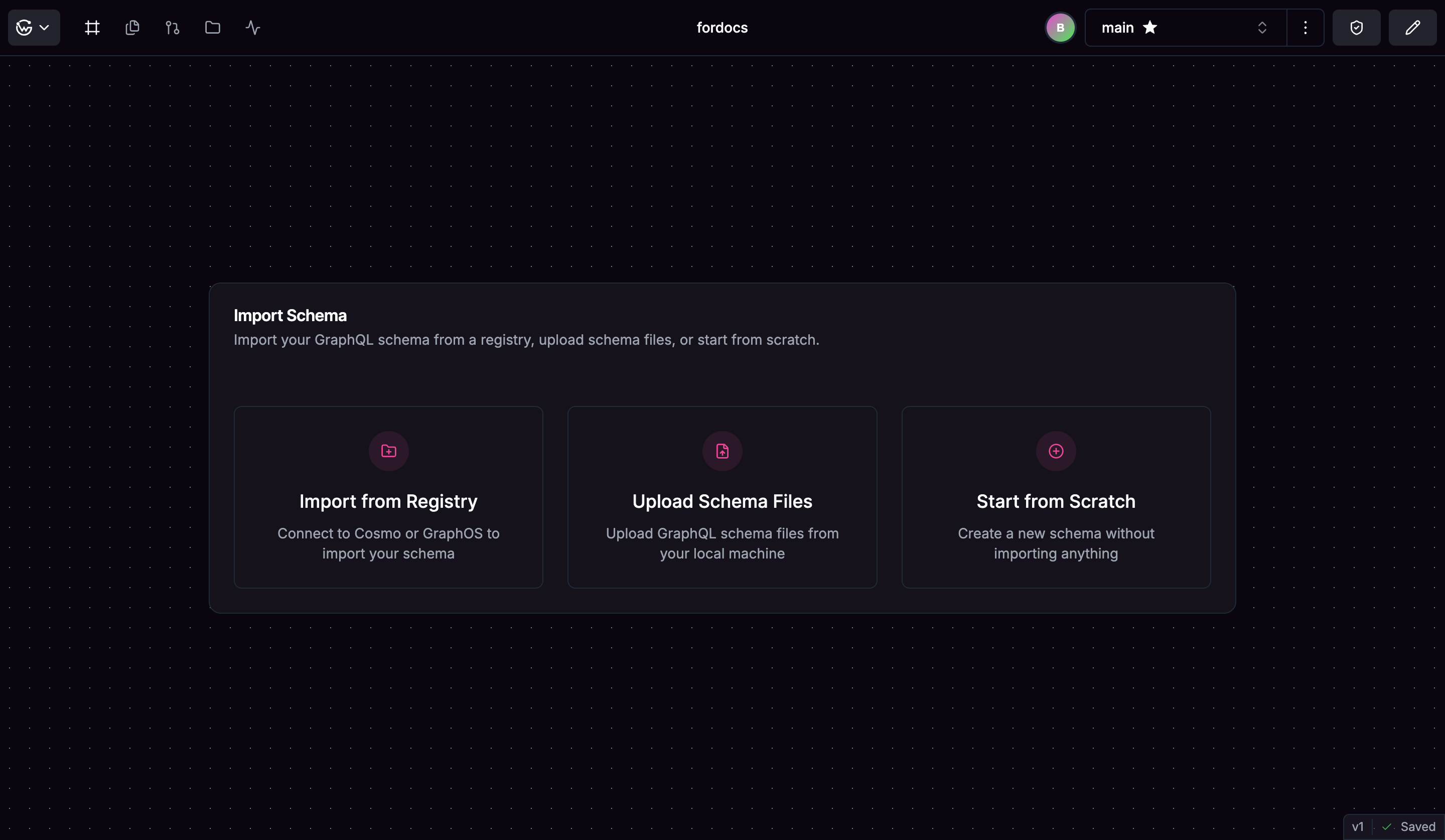 Import schema options