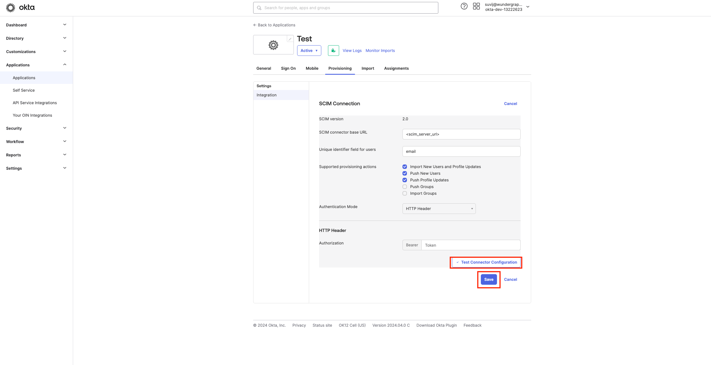 Okta user profile