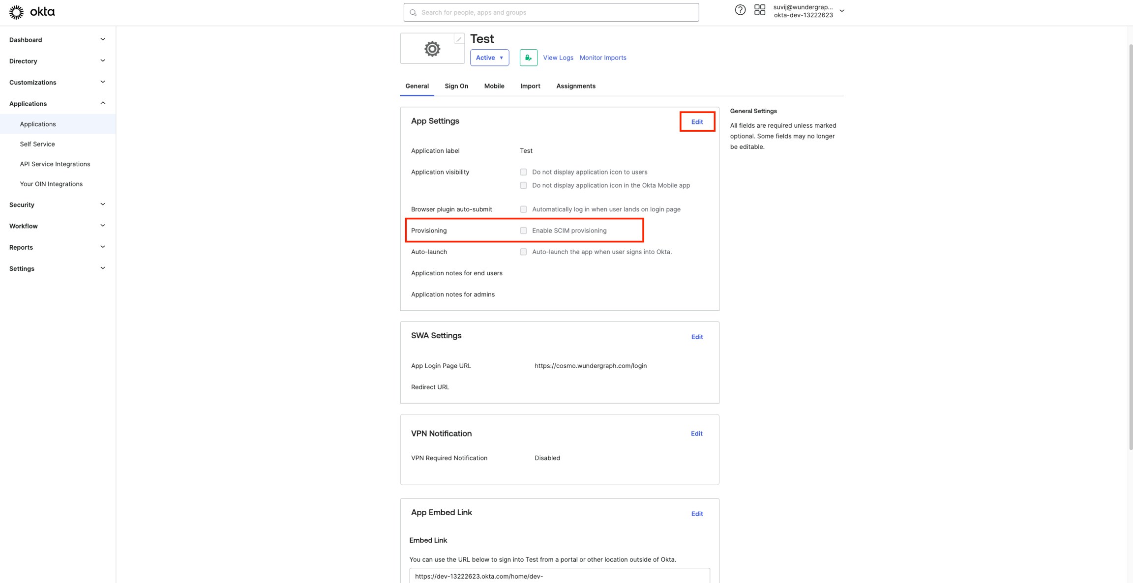 SCIM connector test result SCIM connector test result