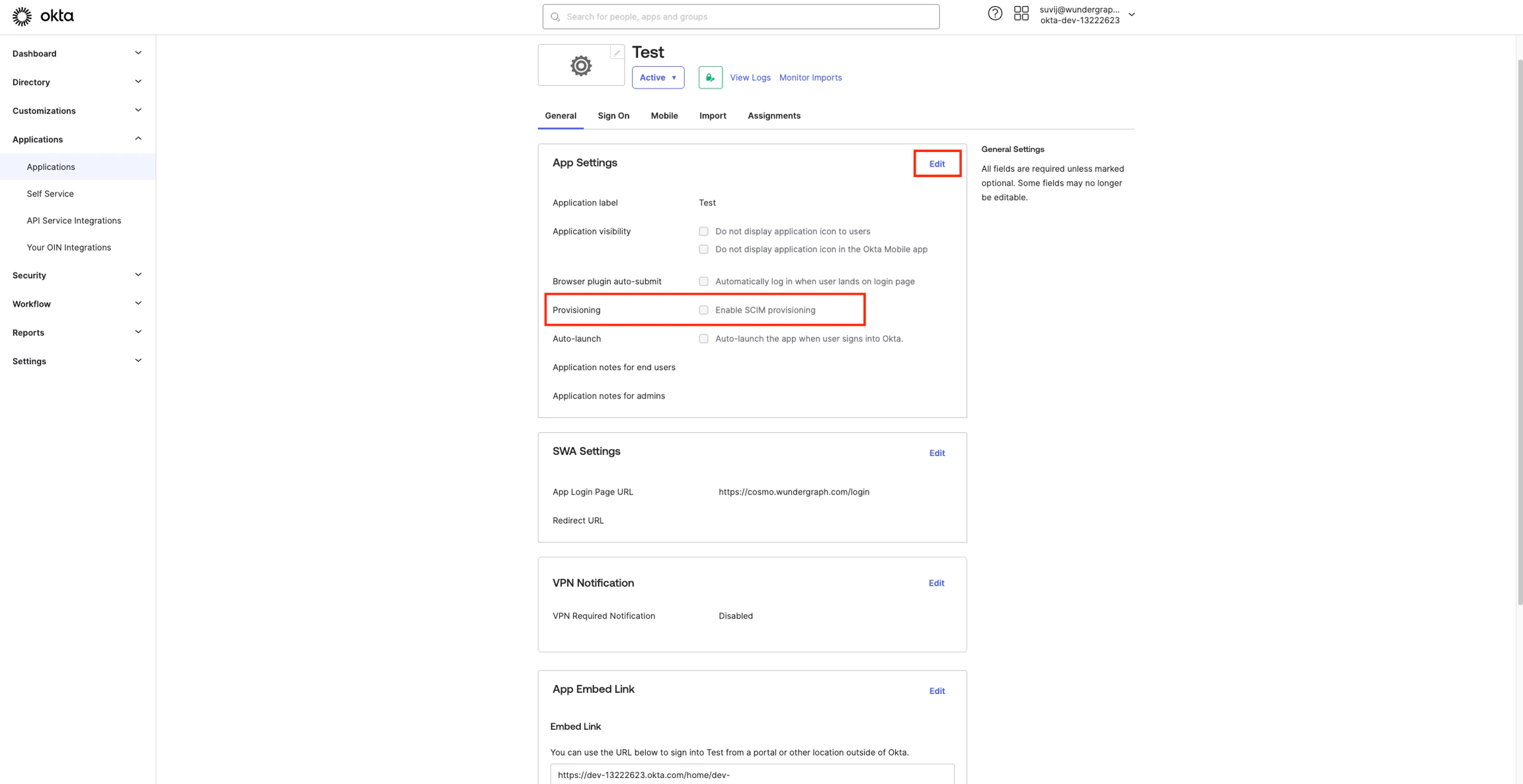 SCIM connector test result SCIM connector test result