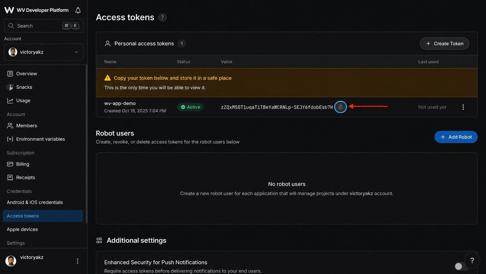 Copy Expo token